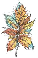 leaf tattoo design idea