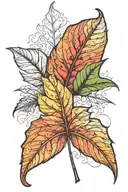 leaf tattoo design idea