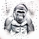 Gorilla tattoo design idea