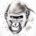 Gorilla tattoo design idea