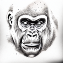 Gorilla tattoo design idea
