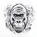 Gorilla tattoo design idea