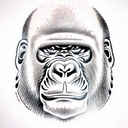 Gorilla tattoo design idea