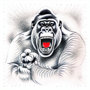 Gorilla tattoo design idea