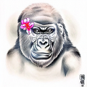 Gorilla tattoo design idea