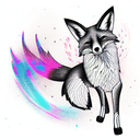 Fox tattoo design idea
