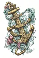 anchor tattoo design idea