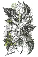 leaf tattoo design idea