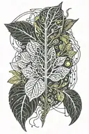 leaf tattoo design idea