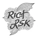 Text "Rich Risk" tattoo design idea