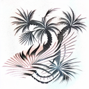 Palm Tree tattoo design idea