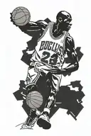 Michael Jordan Silhouette tattoo design idea
