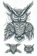 owl tattoo design idea