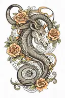 capricorn tattoo design idea