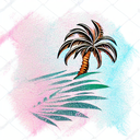 Palm Tree tattoo design idea