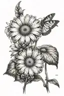 daisy tattoo design idea