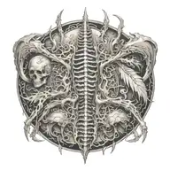 spinal tattoo design idea