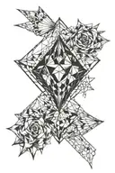 diamond tattoo design idea