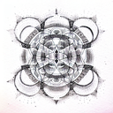  Dot pattern sacred geometry tattoo design idea