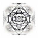  Dot pattern sacred geometry tattoo design idea