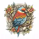 bird tattoo design idea