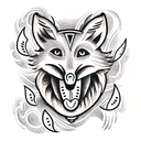 Fox tattoo design idea