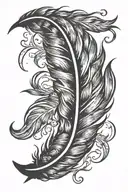 feather tattoo design idea