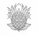Pineapple tattoo design idea