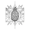 Pineapple tattoo design idea