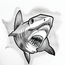 Shark tattoo design idea