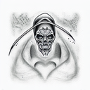 Grim Reaper tattoo design idea