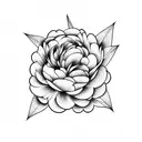 Peony tattoo design idea