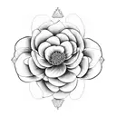Peony tattoo design idea
