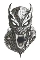 venom tattoo design idea