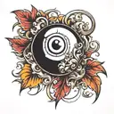 8 Ball tattoo design idea