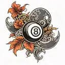 8 Ball tattoo design idea