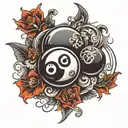 8 Ball tattoo design idea