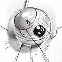 8 Ball tattoo design idea