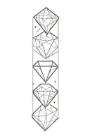 diamond tattoo design idea