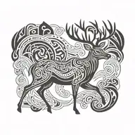 deer tattoo design idea