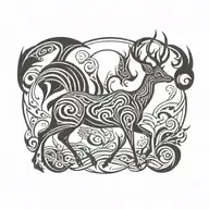 deer tattoo design idea