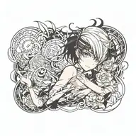 blackout tattoo design idea