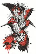 hummingbird tattoo design idea
