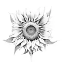 Sunflower tattoo design idea
