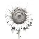 Sunflower tattoo design idea