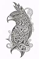 hawk tattoo design idea