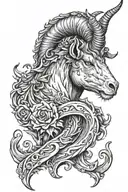 capricorn tattoo design idea