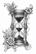 hourglass tattoo design idea