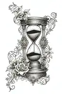 hourglass tattoo design idea