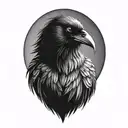 raven tattoo design idea